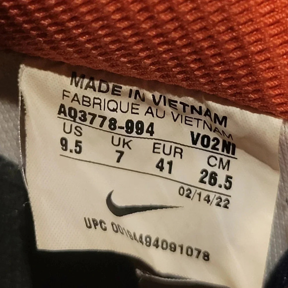 Nike Air Force 1 AF1 Nike ID by You Blue Orange Green Mens 9.5 #AQ3778 994 - Picture 9 of 9